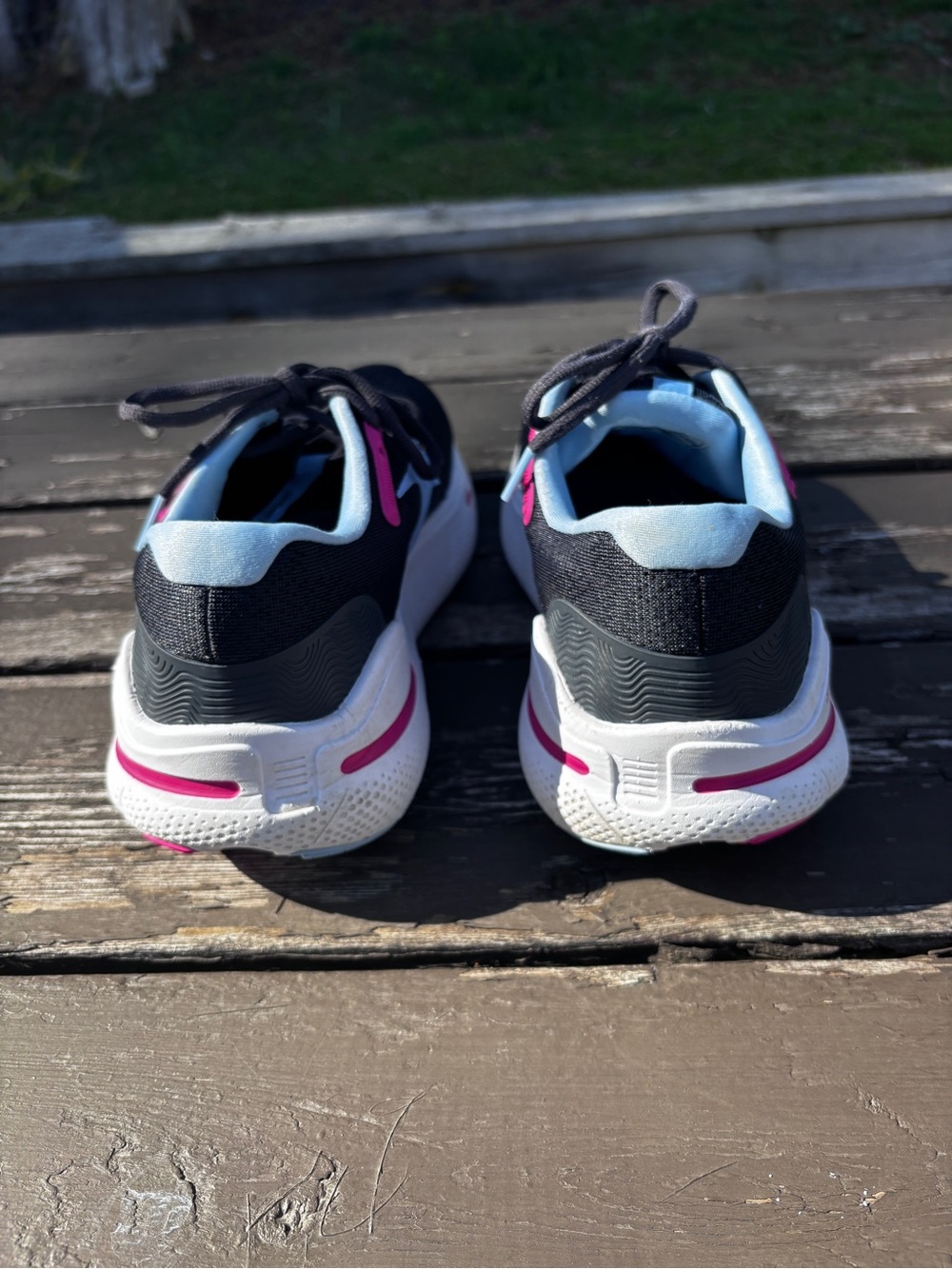 Brooks Black Running Shoe with Light Blue and Pink Accents - Picture 5 of 9